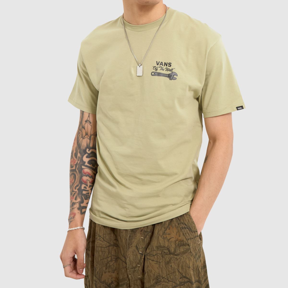 Vans – Ljusgrön t-shirt med vridmocka
