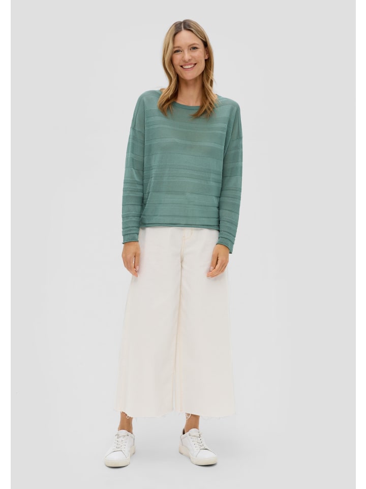 s.Oliver Strickpullover langarm in Petrol günstig kaufen
