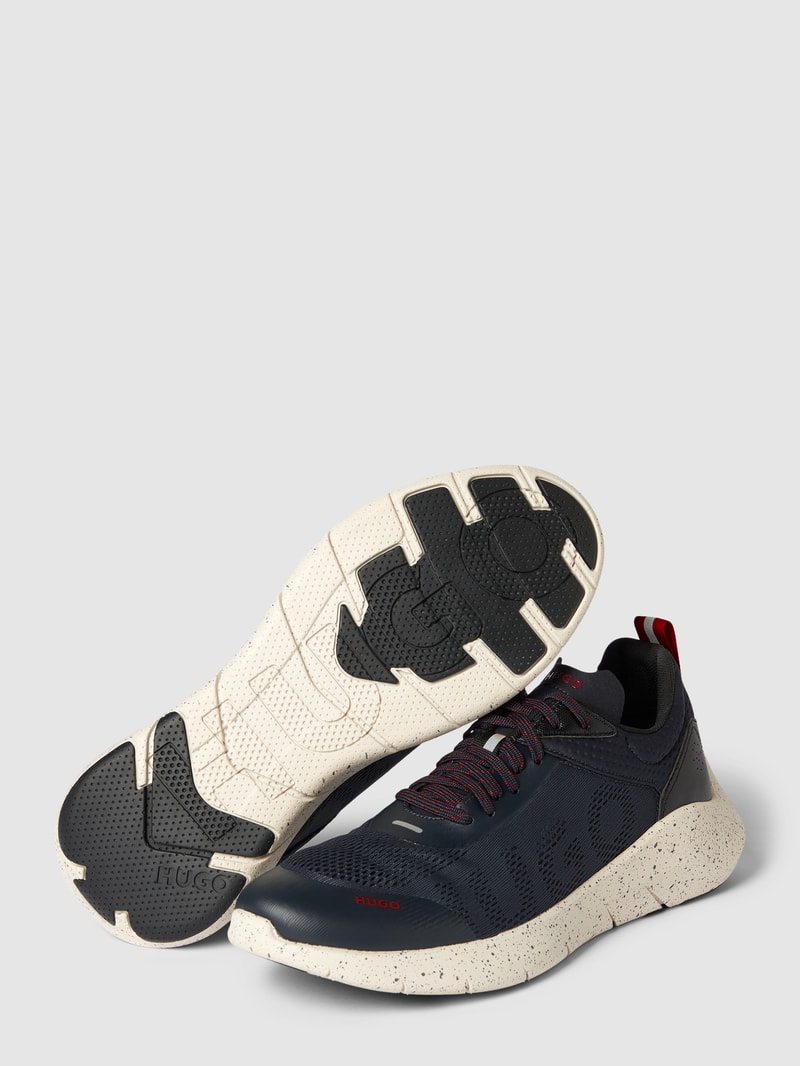 Sneaker mit Label-Details Modell 'Wayne' in dunkelblau