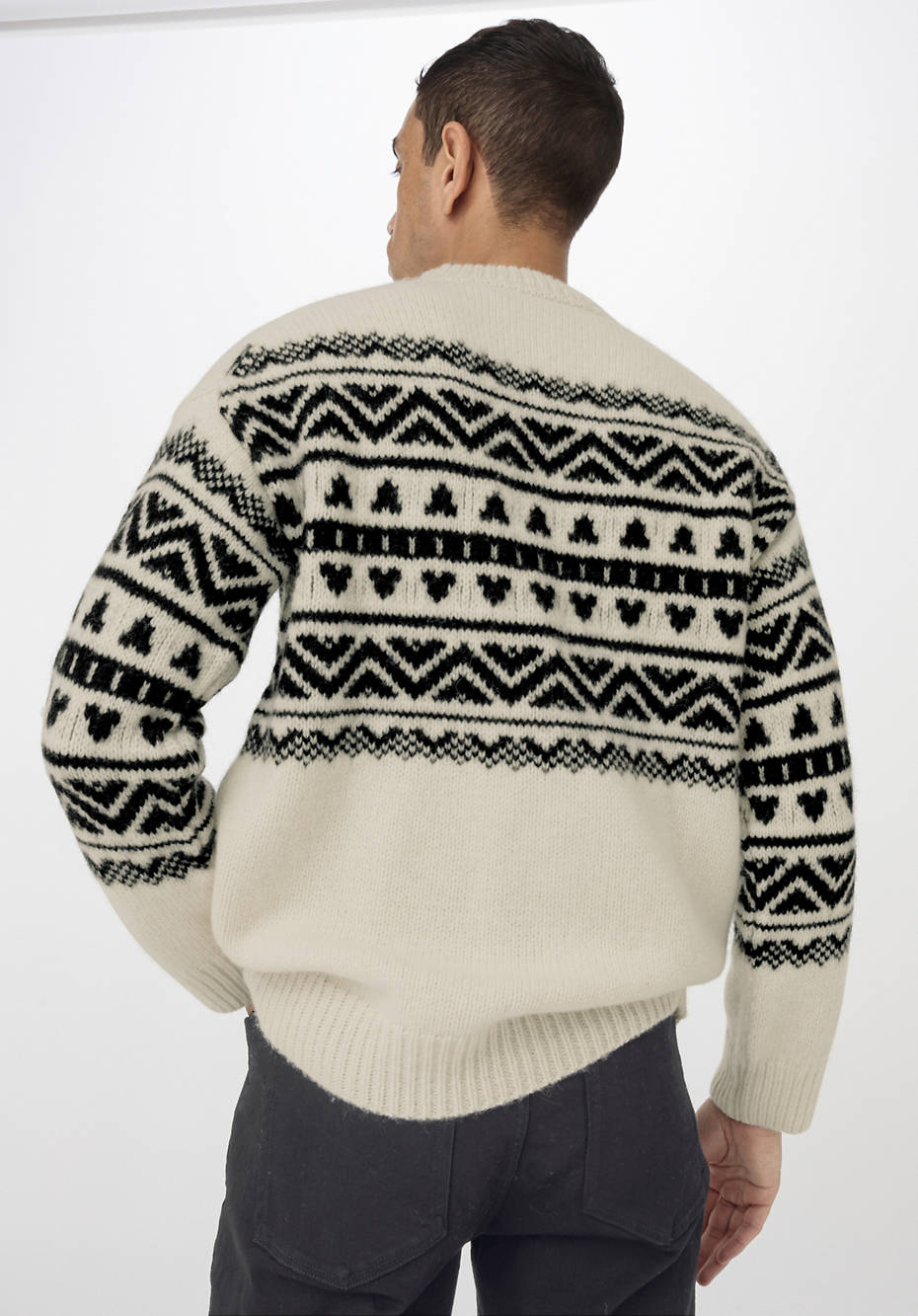 Pullover aus mongolischer Merinowolle mit Alpaka