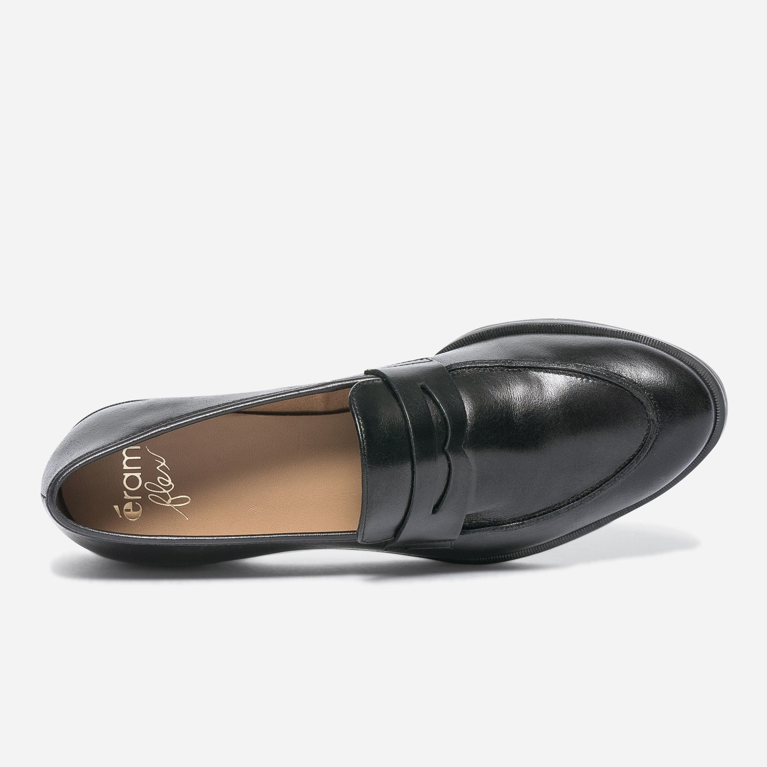 Mocassin ERAM FLEX noir en cuir