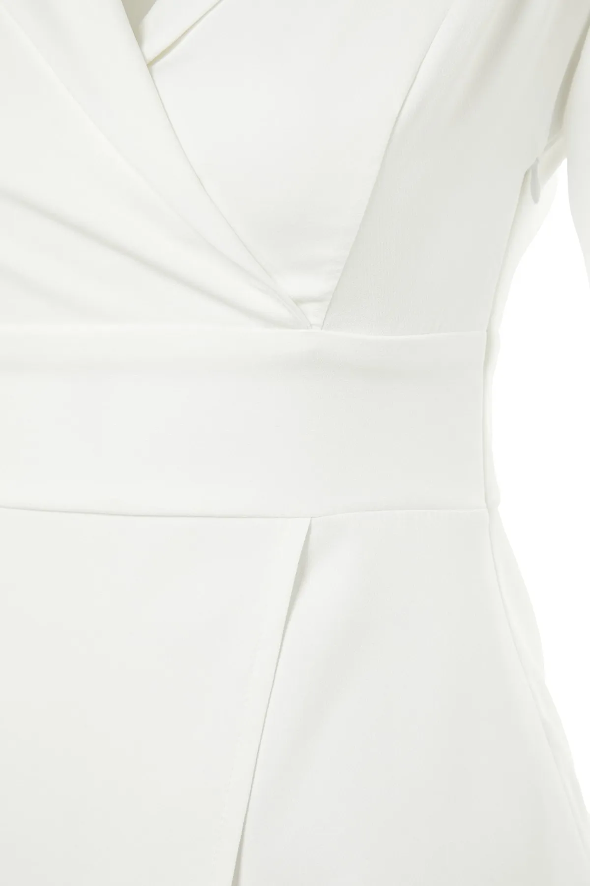 Trendyol Collection  Ecrufarbenes, zweireihiges, gewebtes Jackenkleid mit Mini-Knöpfen und Details TWOSS23EL00113