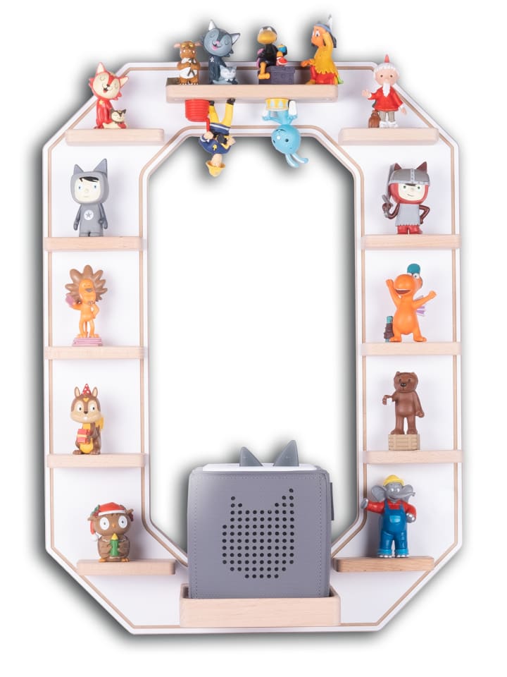 BOARTI Holz Regal Buchstabe O für Toniebox Tonies Figuren in Weiß günstig kaufen onesize