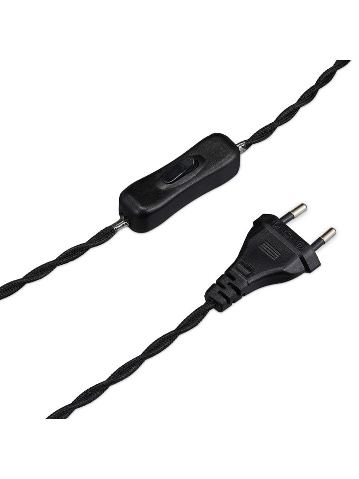 relaxdays Tischlampe in Schwarz - (B)18 x (H)52 x (T)26 cm günstig kaufen onesize