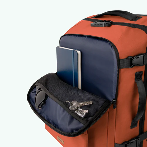 Kaikoura small orange 2-wheel soft suitcase