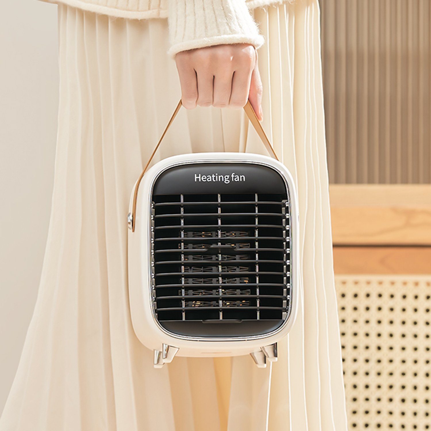 Tisoutec Heizstrahler Klein Keramik Heater Heizluefter, 1000W Energiesparend Heizungslüfter