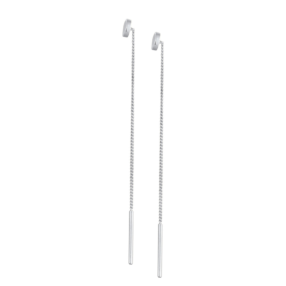Elli Elli Boucles d'Oreilles Femmes Pendentif d'oreilles Plaquette Basique en Argent S Boucles d'oreilles