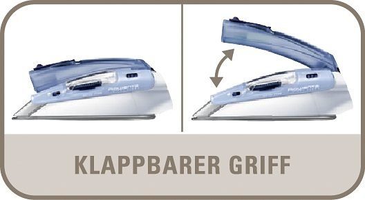 Rowenta Reise-Dampfbügeleisen DA1510, 1000 W, mit Dampffunktion und Microsteam-Edelstahlsohle