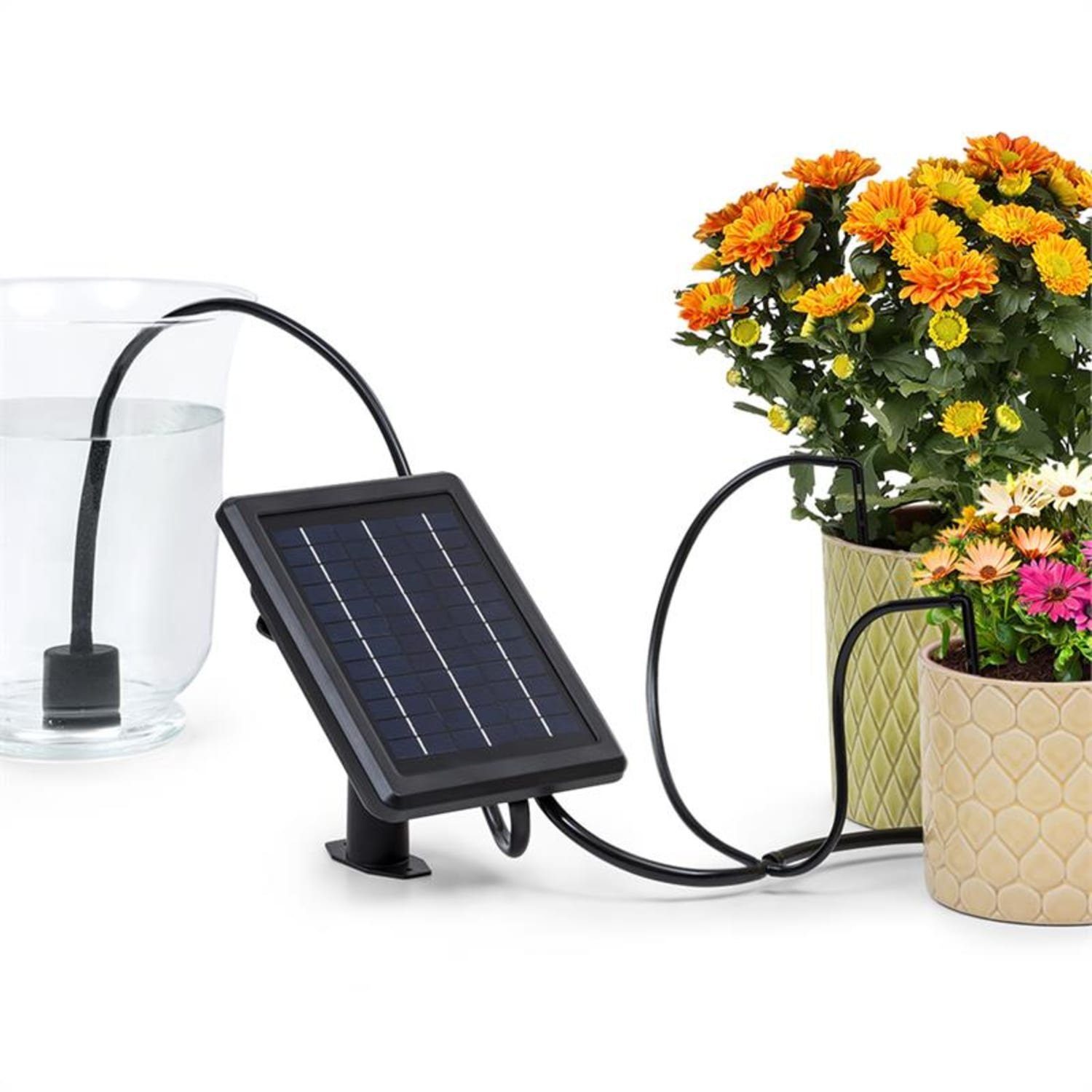 blumfeldt Bewässerungssystem Greenkeeper Solar Bewässerungssystem Solarpanel 1.500 mAh 40 Pflanzen, (Set)