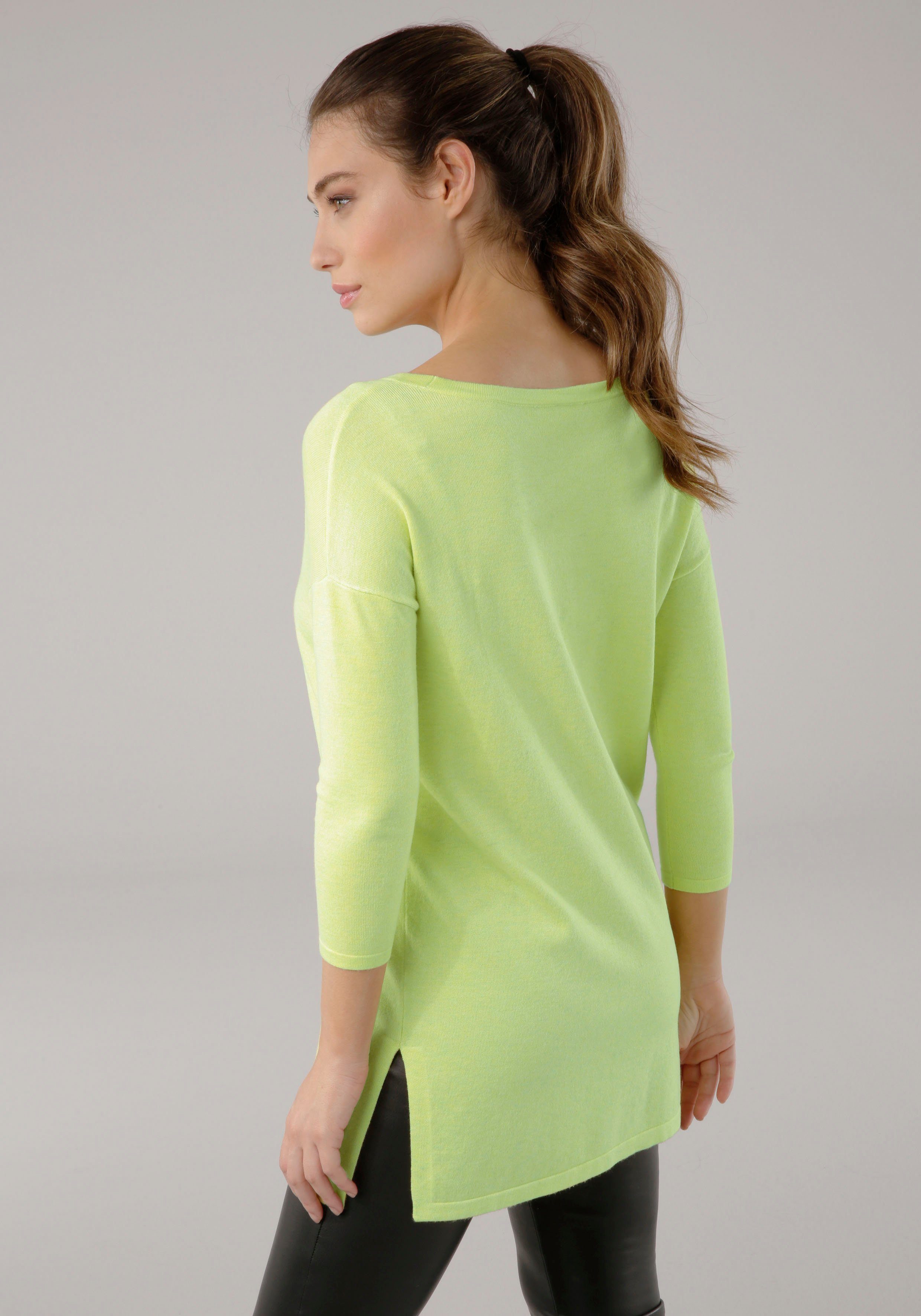 Laura Scott Longpullover mit Seitenschlitzen