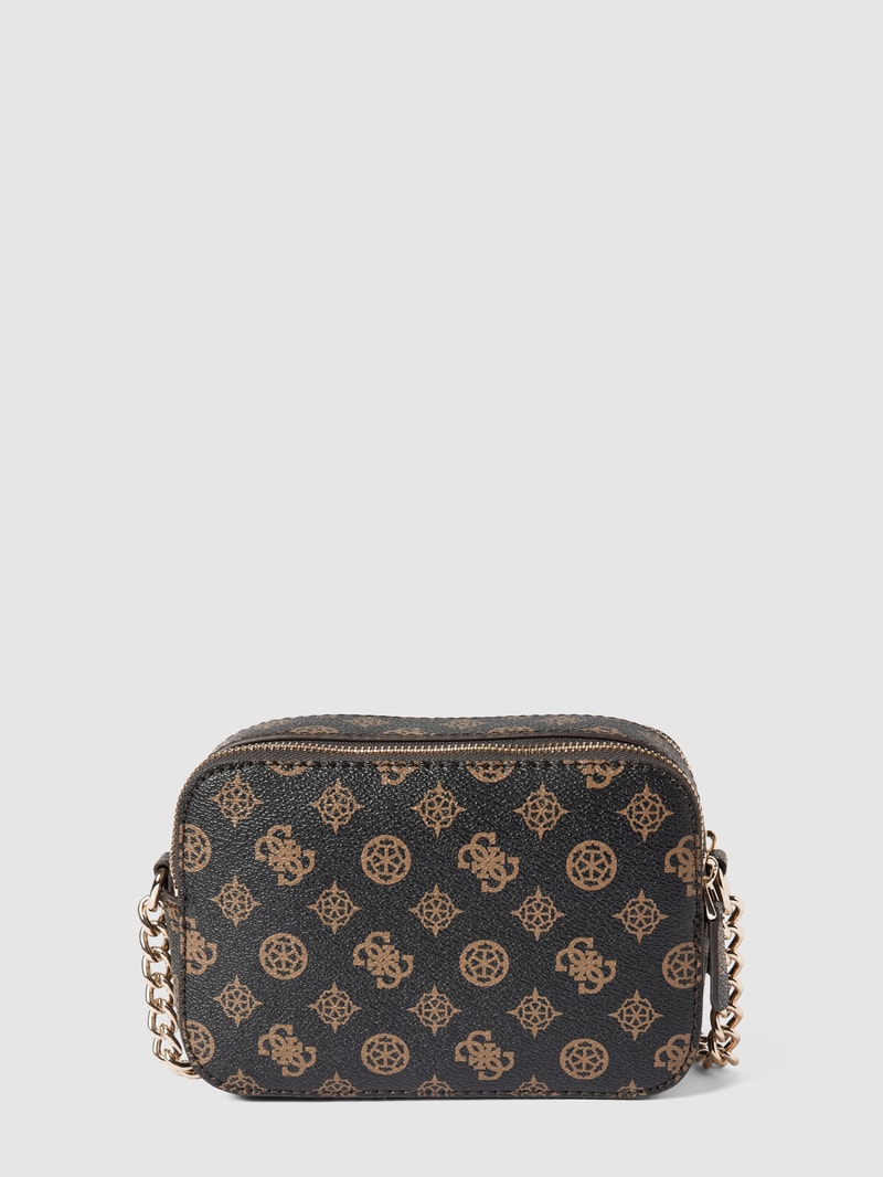 Camera Bag mit Allover-Muster Modell 'NOELLE' in mittelbraun