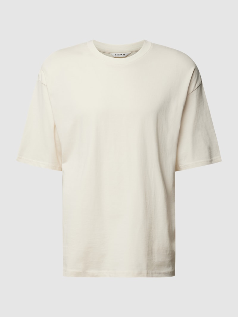 Oversized Fit T-Shirt mit Rundhalsausschnitt in ecru