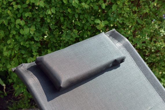 CHILLROI Gartenliege Gartenliege Schaukelliege schwarz, 1 Stück, 1-tlg, mit Kopfkissen