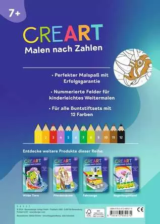 CreArt Malen nach Zahlen ab 7: Dinosaurier