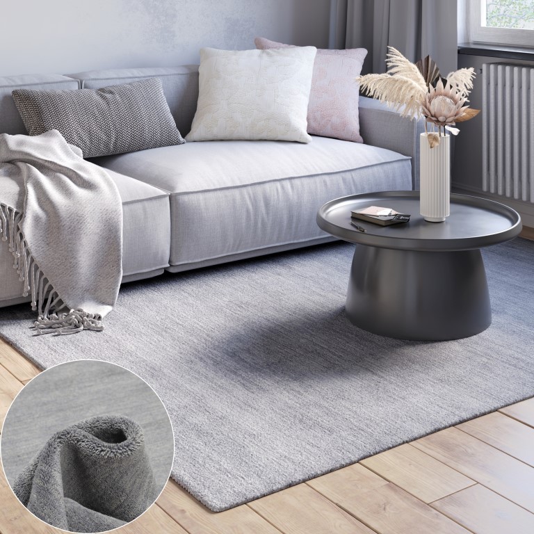 MyFlair Teppich Adelle 290cm x 200 cm, Farbe Grau, rechteck