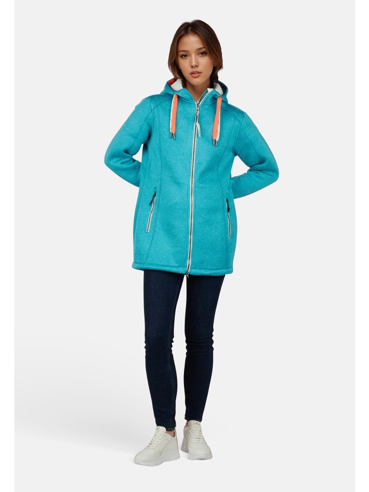 Salzhaut Strickfleecemantel Tärgern in Scuba Blue günstig kaufen