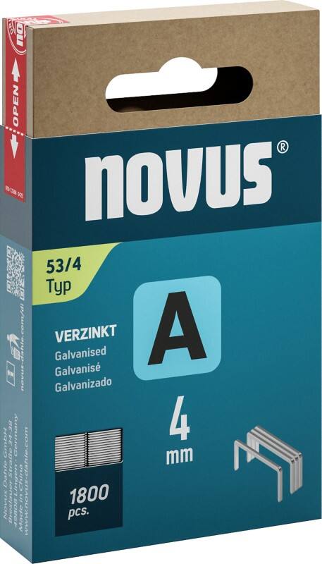 Novus Heftklammern A 53 042-0772 4 mm 1800 Heftklammern