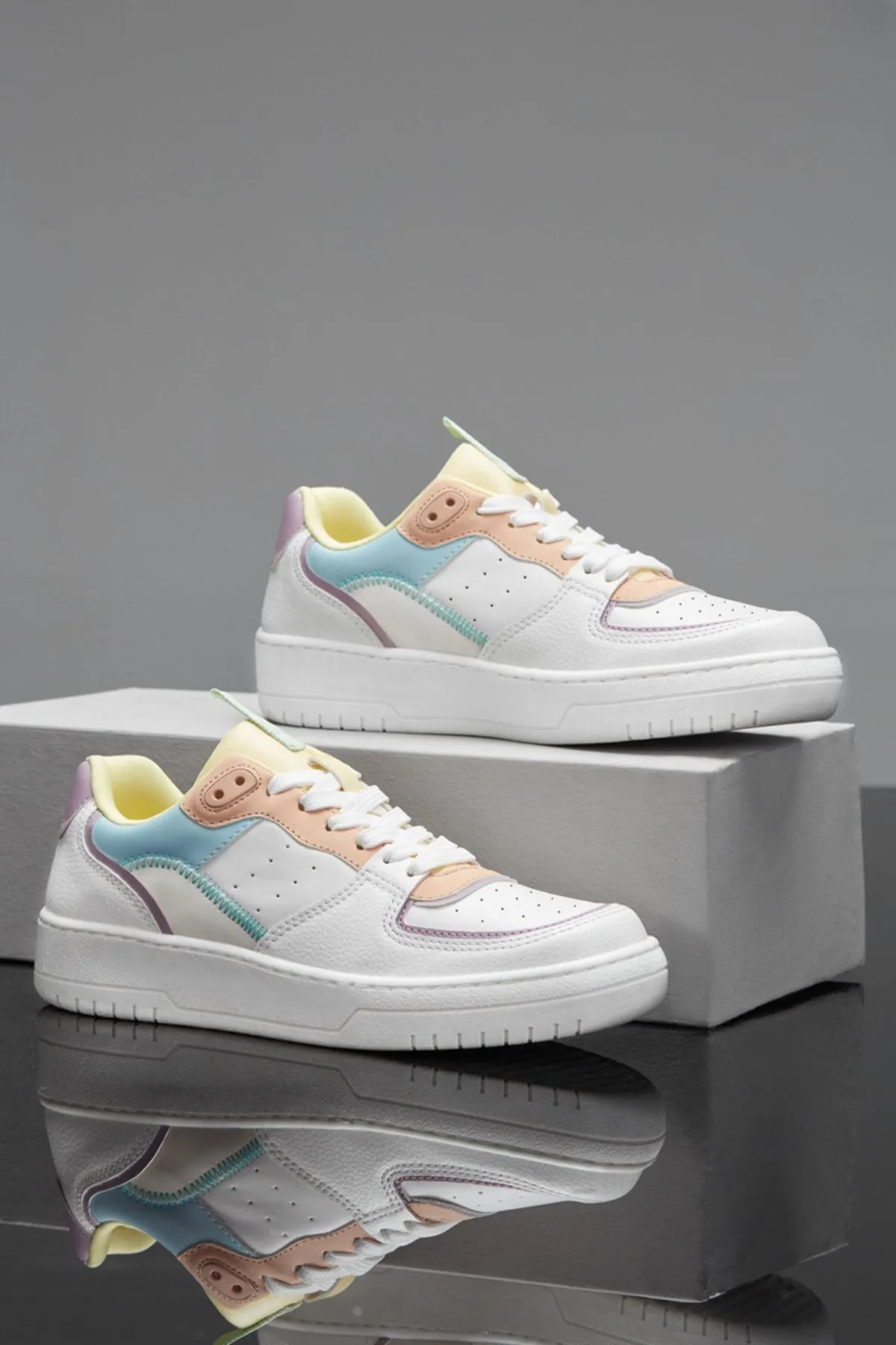 DARK SEER  Ds Alley Damen-Sneaker in Weiß, Gelb, Blau
