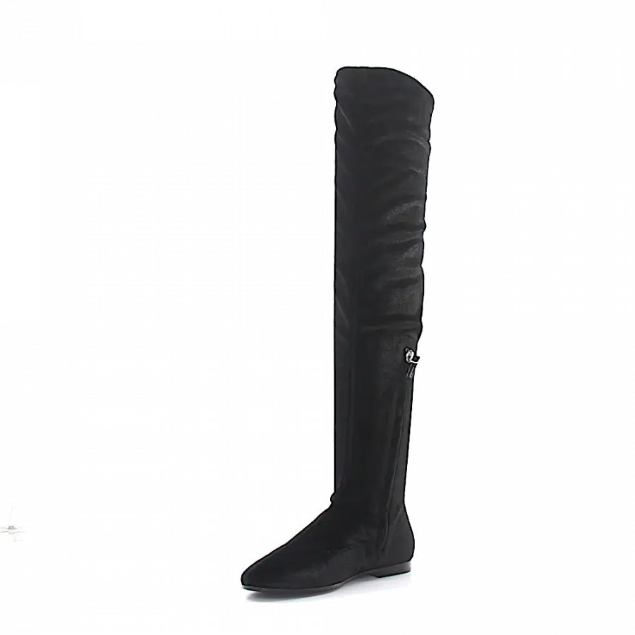 Giuseppe Zanotti - Stiefel Candle Samt schwarz - schwarz