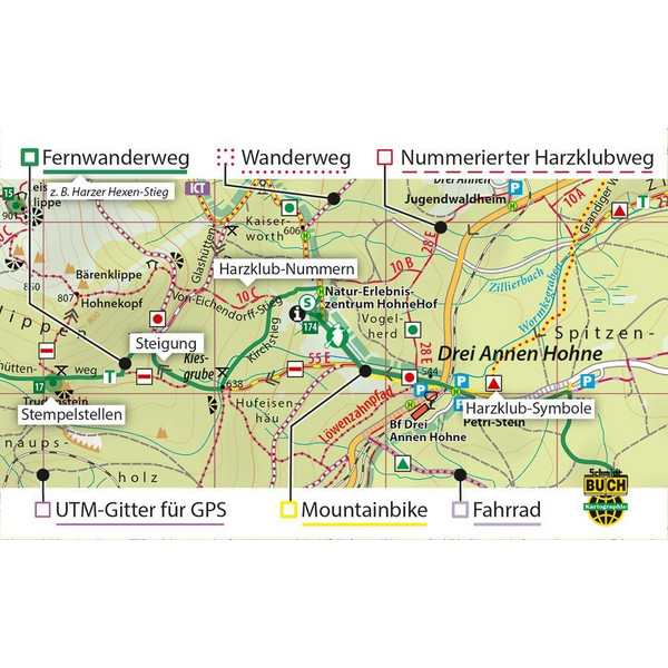 Der Südharz Wander- und Fahrradkarte 1 : 30 000 - Fahrradkarte