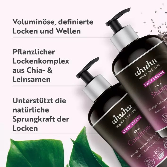 CURLY DREAMS Chia Haarpflege-Set für lockiges Haar 2-teilig XXL