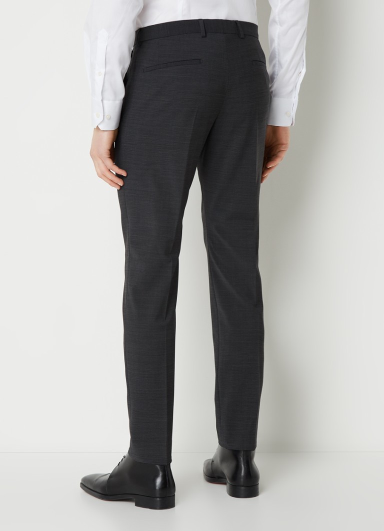 Pantaloni Strelson Flex Cross Mercer Slim Fit din amestec de lână