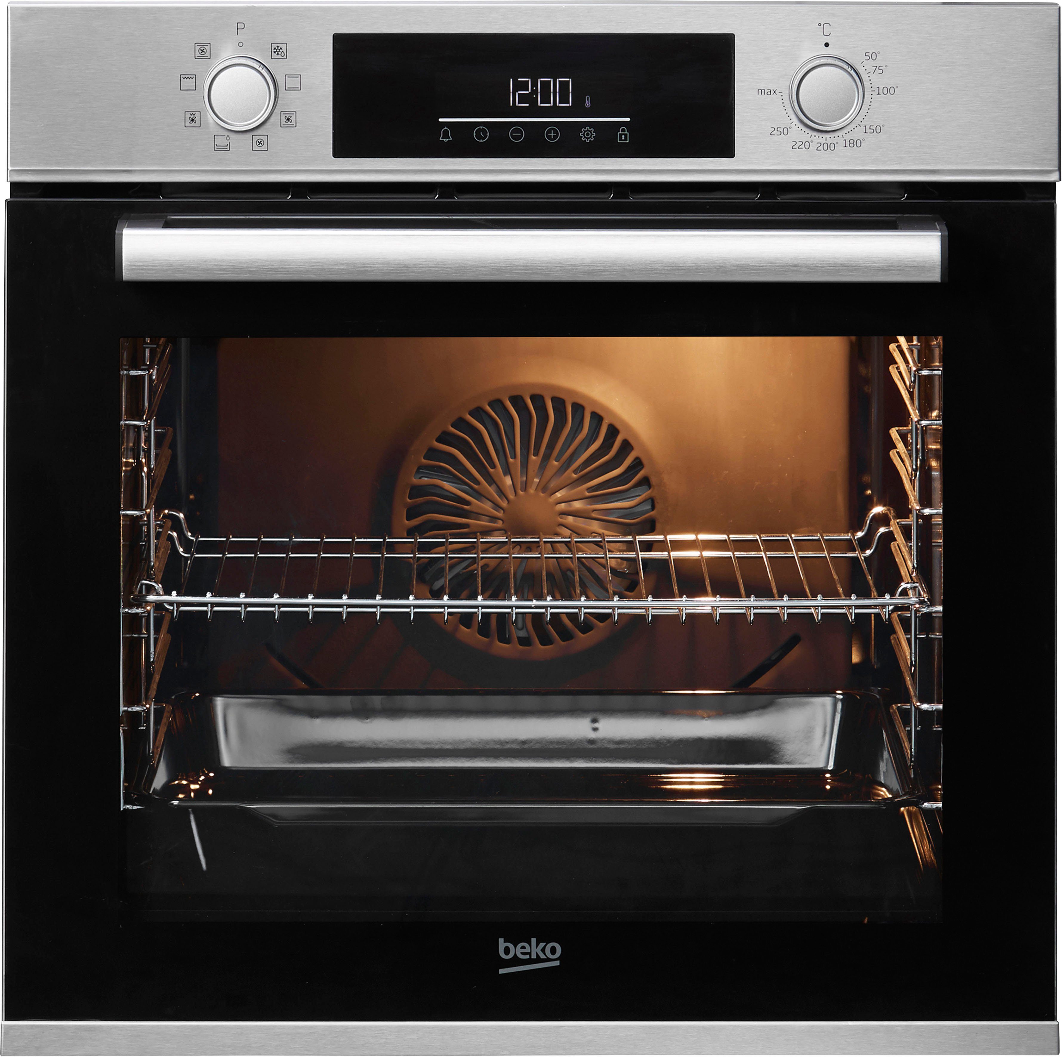 BEKO Einbaubackofen BBIM12300X, mit Teleskopauszug nachrüstbar