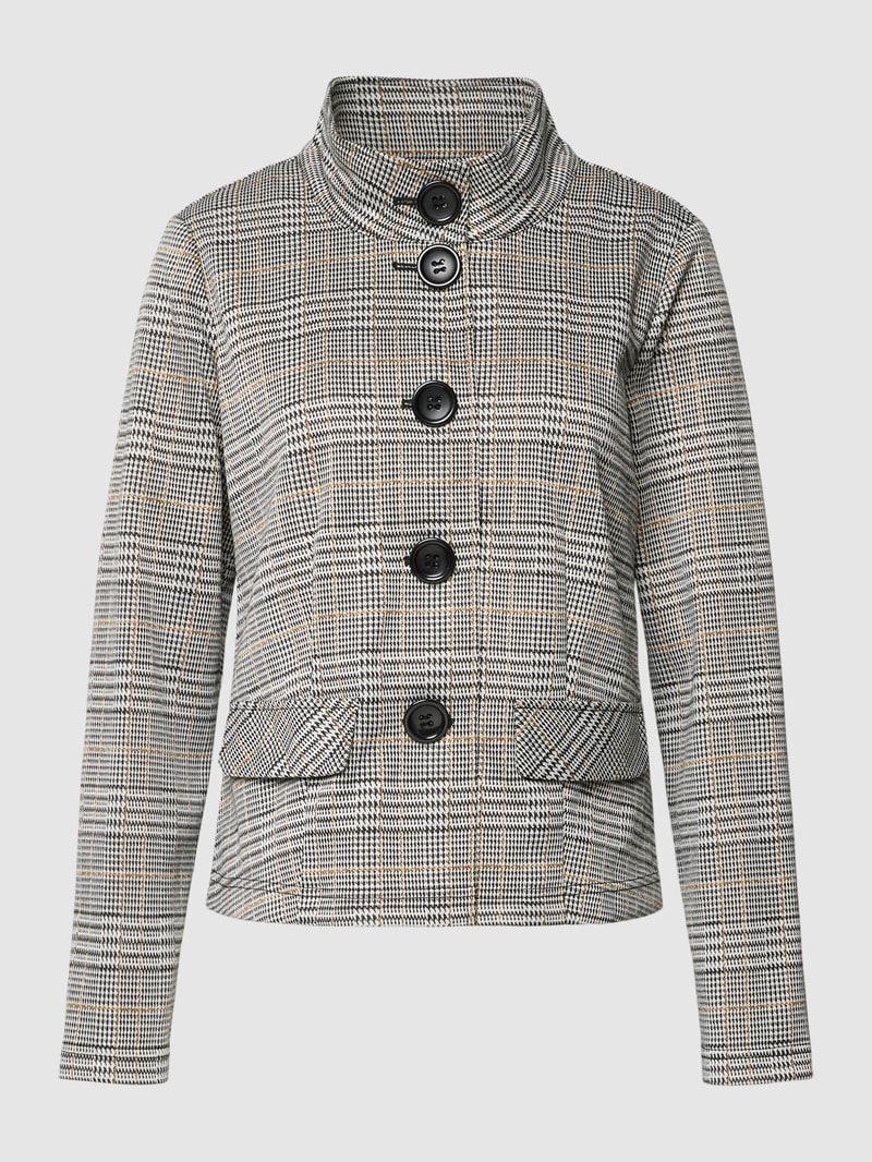 Blazer mit Stehkragen in schwarz