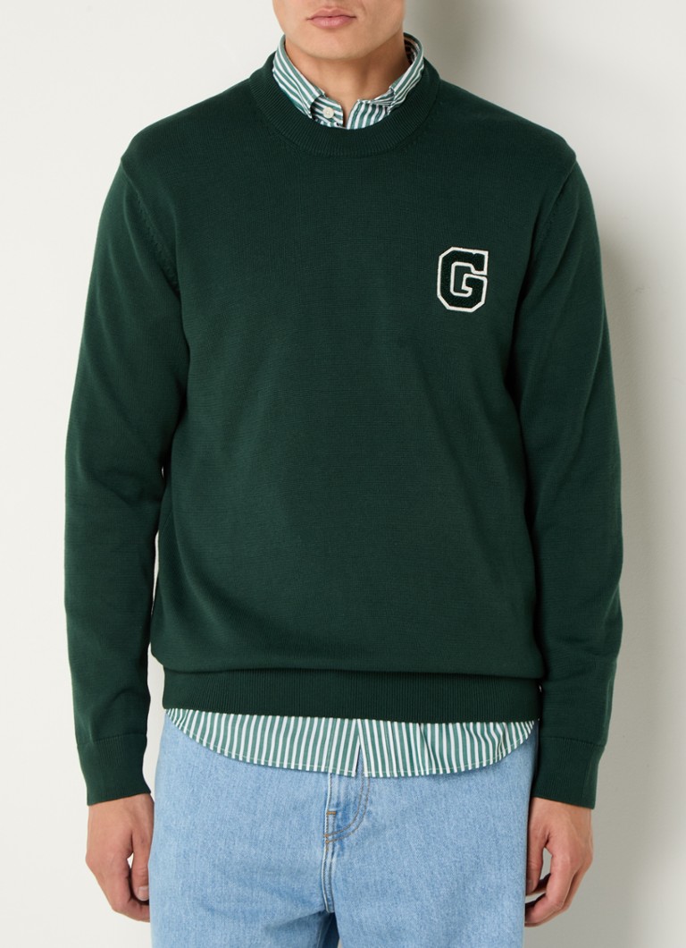 Maglione Gant a maglia fine con logo ricamato