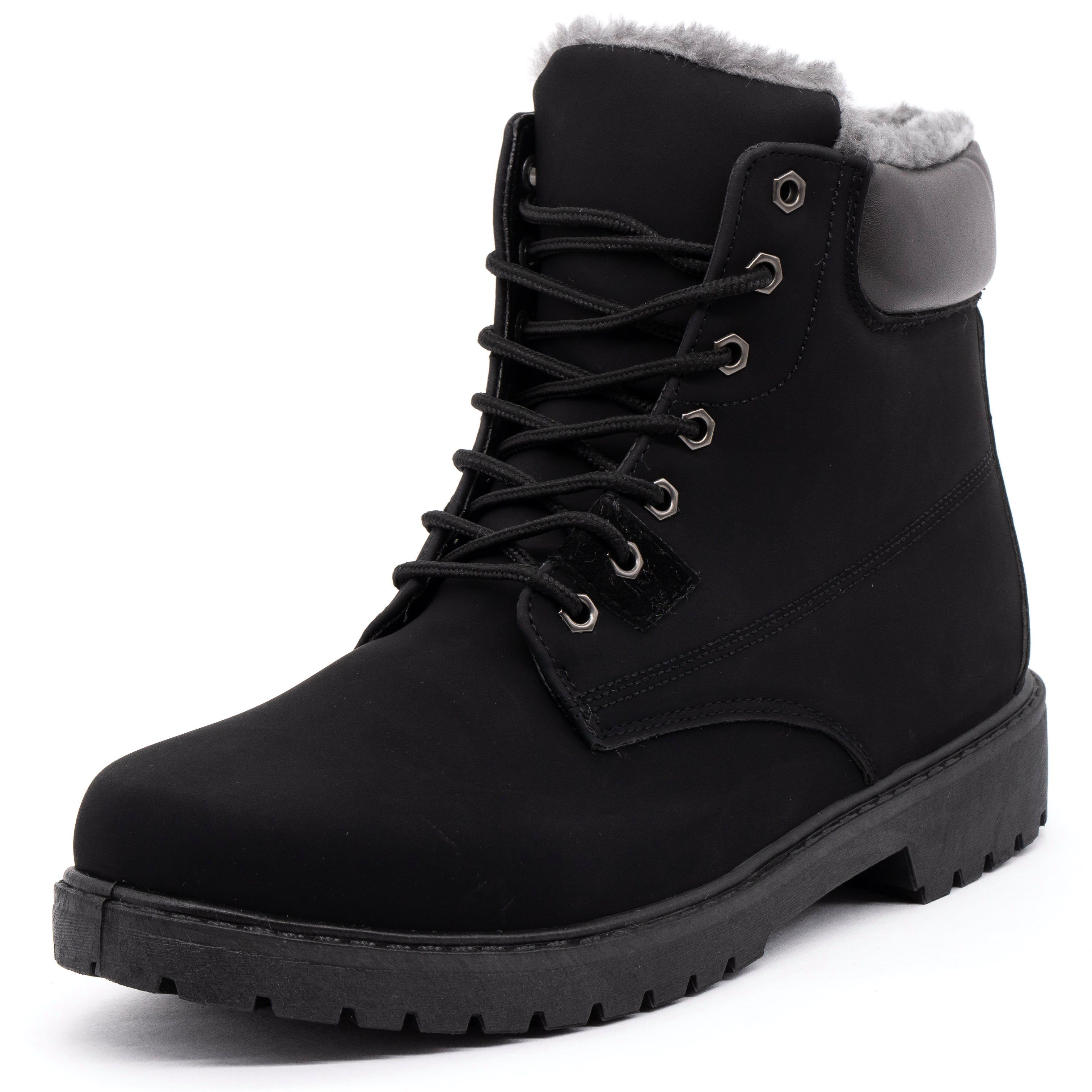 LEKANN 787 Winterschuhe Herren Warm Gefüttert Wanderschuhe Boots Winterstiefel