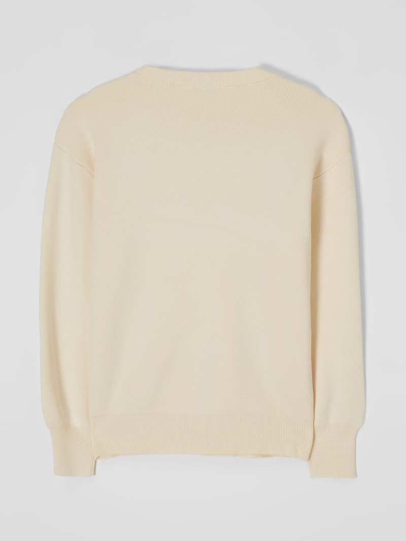 Pullover mit Logo in ecru