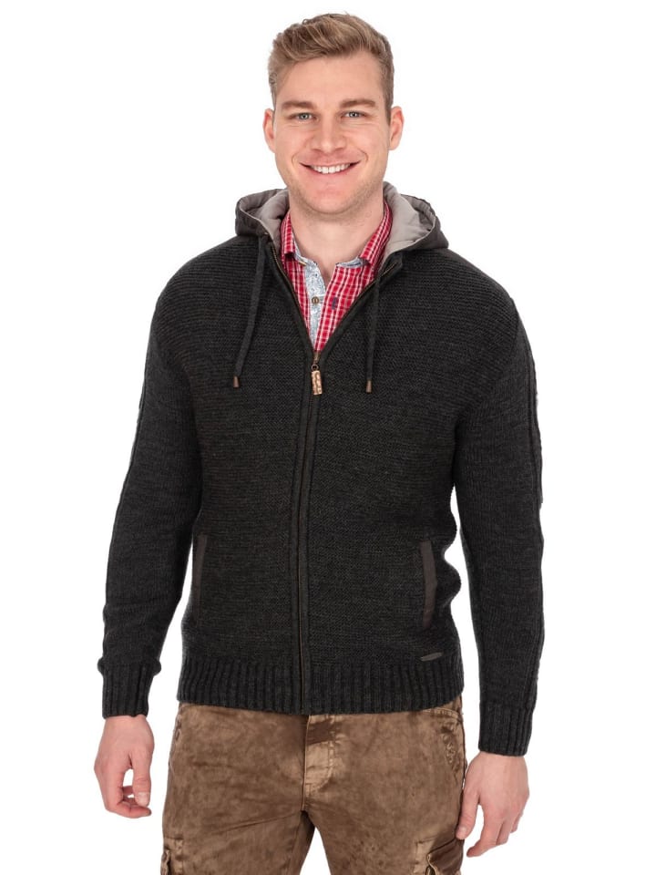 MADDOX Strickjacke BRUNECK in anthrazit günstig kaufen