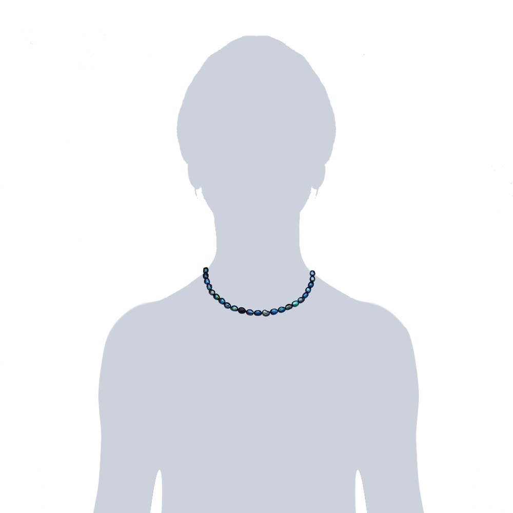 Valero Pearls Collier de perles Perle de culture d'eau douce Perle de culture d'eau douce en Bl collier