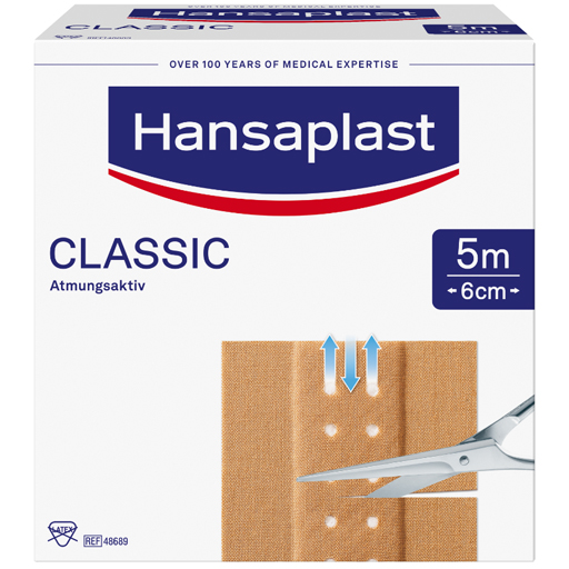 HANSAPLAST Classic Pflaster 6 cmx5 m  1 St  Pflaster