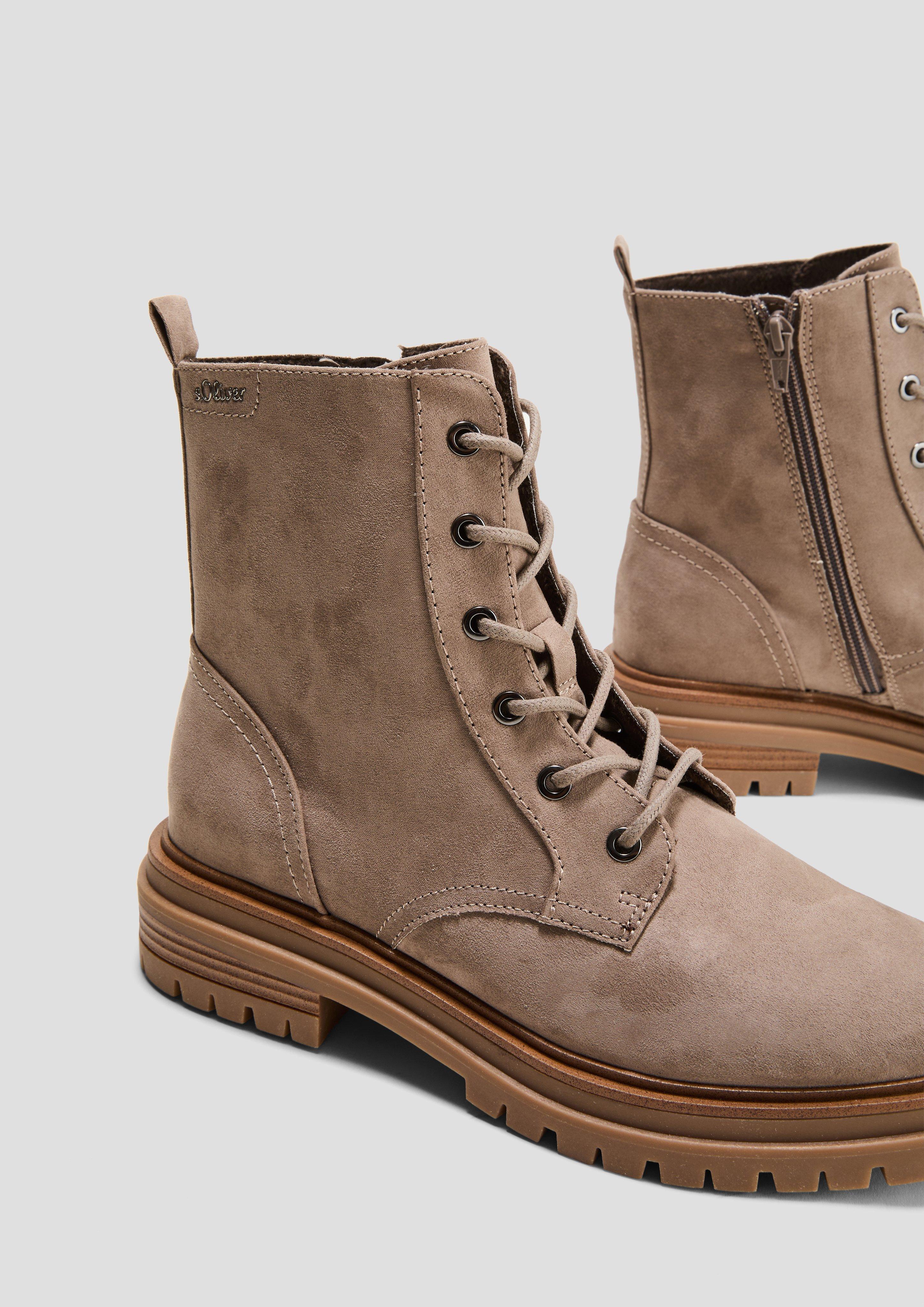 Stiefel mit Schnürung und Reißverschluss  6008279-341