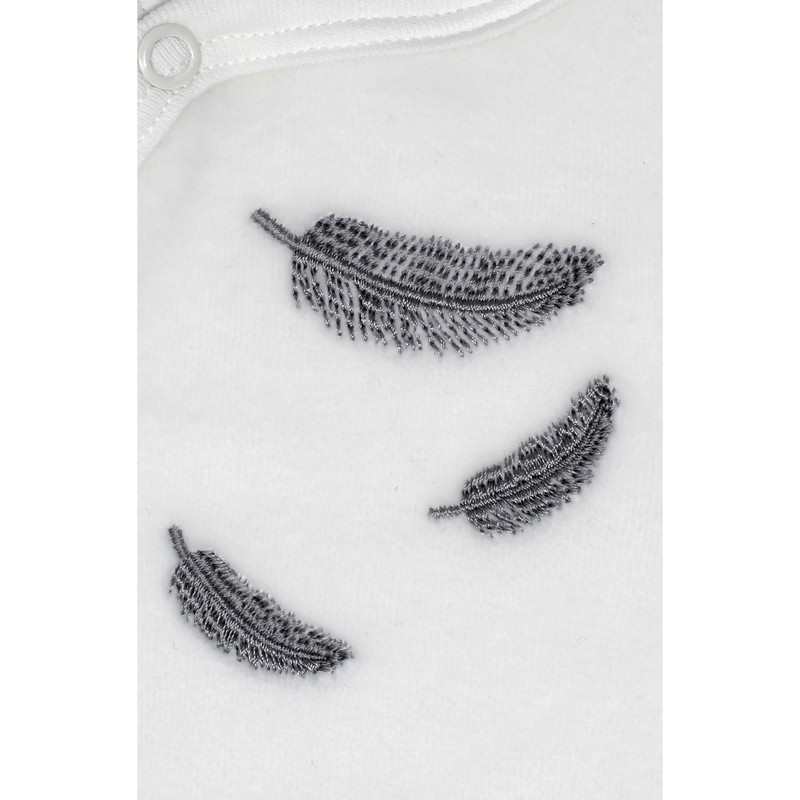 Pyjama bébé en Coton Bio à motifs plumes colorées