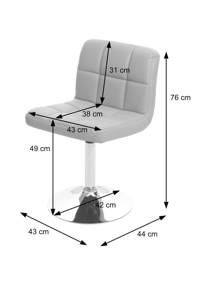 MCW 2er-Set Esszimmerstuhl Cadiz drehbar, Dunkelgrau günstig kaufen onesize