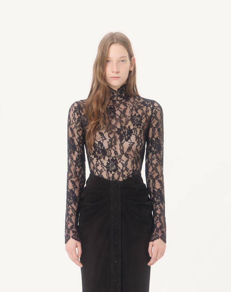 Body de renda floral