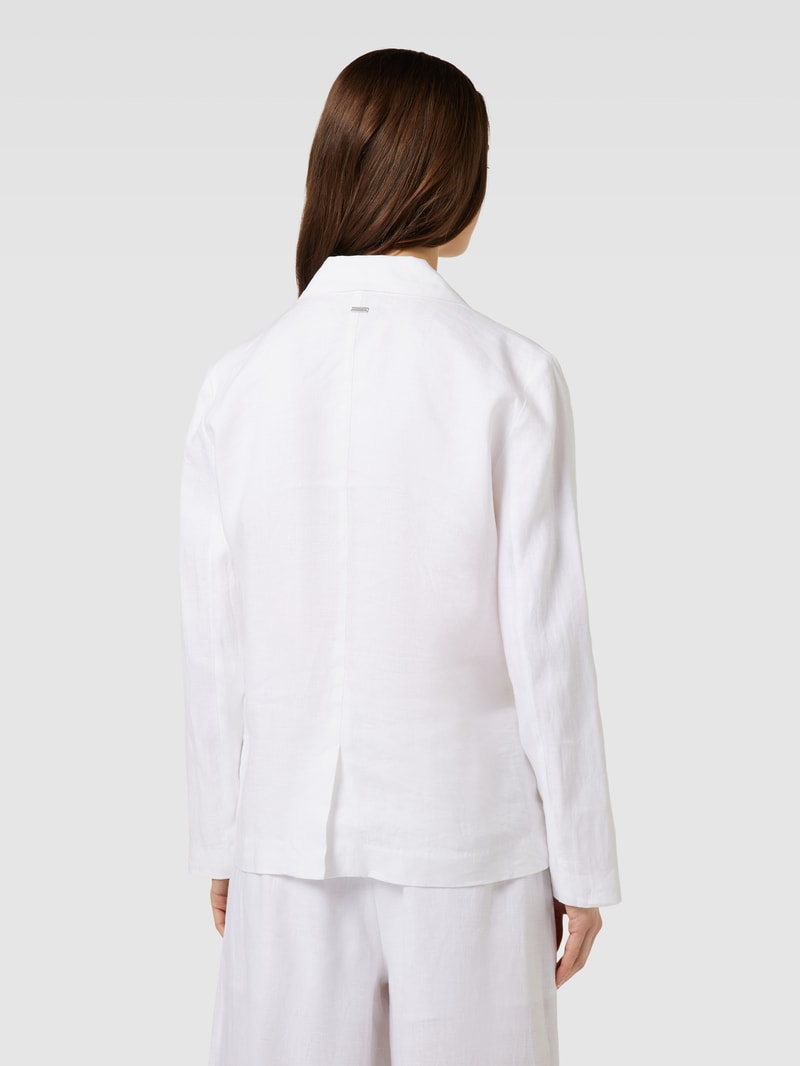 Blazer mit doppelreihiger Knopfleiste in weiß