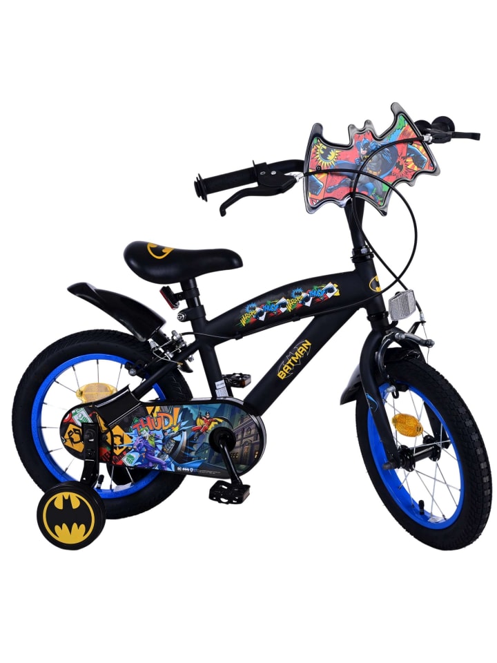 Volare Kinderfahrrad Batman für Jungen 14 Zoll Kinderrad in Schwarz Fahrrad 4 Jahre günstig kaufen onesize