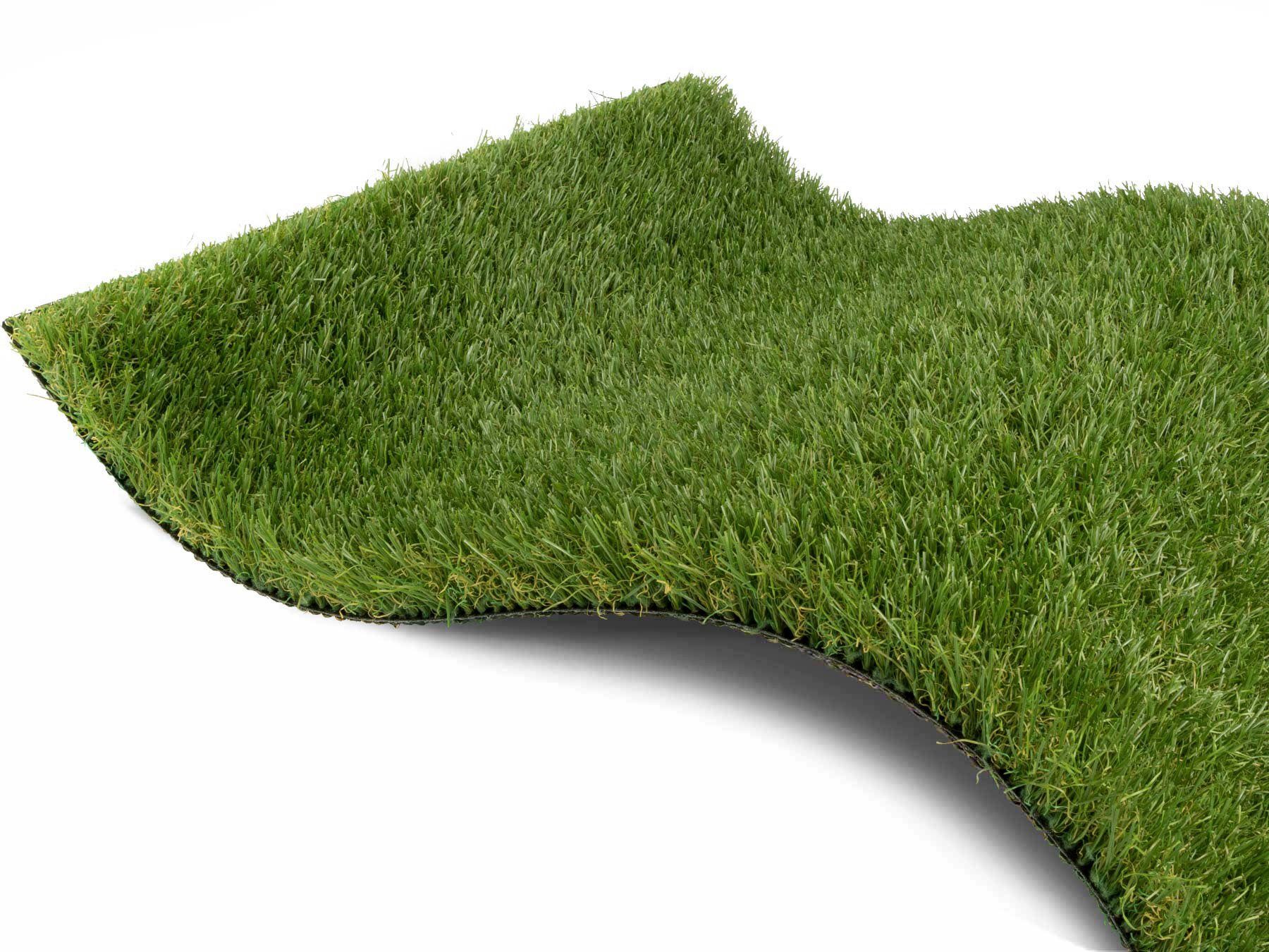 Kunstrasen Premium ZENIT, Primaflor-Ideen in Textil, rechteckig, Höhe: 47 mm, realistische Optik, mit Drainagefunktion, ideal für Balkon & Terrasse