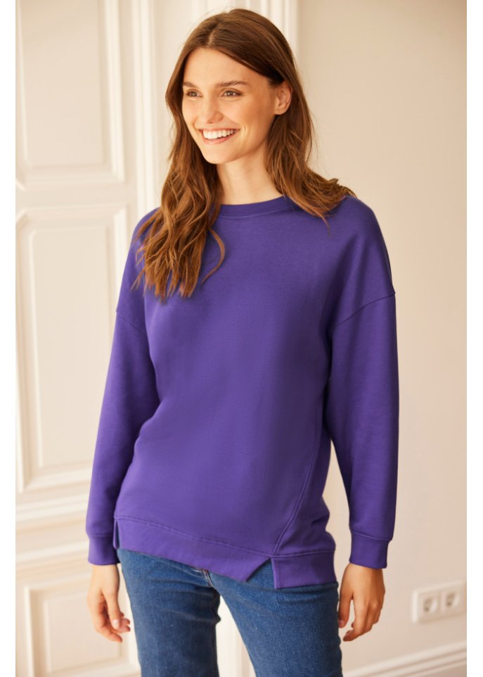 Oversize Sweatshirt mit Schlitzdetail
