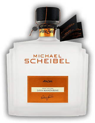 Scheibel Alte Zeit Geist aus der Lava-Mandarine Scheibel Alte Zeit Geist aus der Lava-Mandarine Eine naturtrübe Spezialität aus frischen sizilianischen Mandarinen - Nummeriert und limitiert auf 2.300 Flacons. 0,7	 Liter - Vol 41%