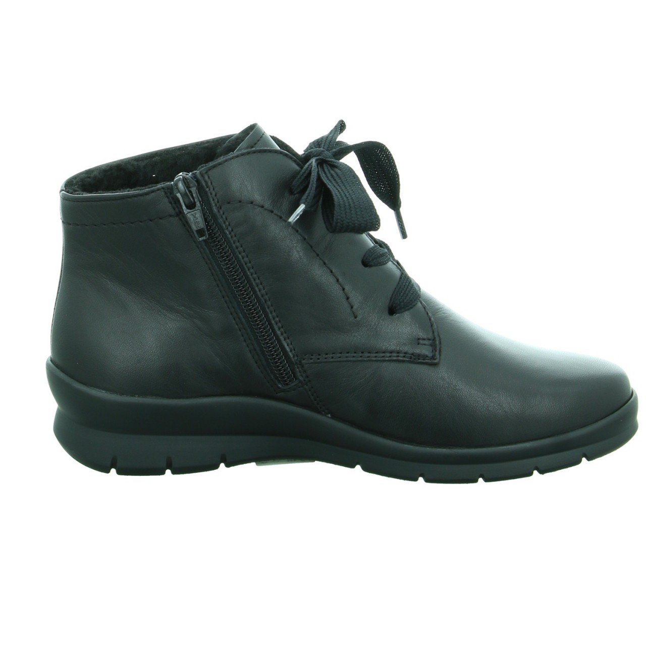 SEMLER Freizeit Schnürer schwarz Xenia schwarz Soft-Nappa