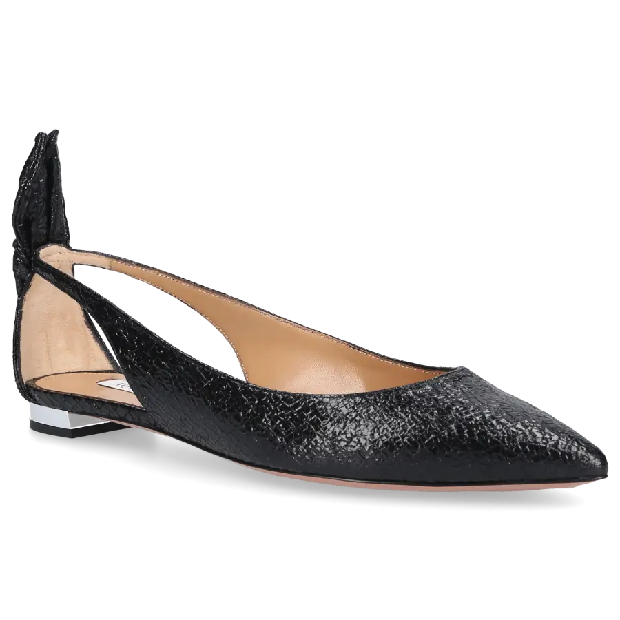 Aquazzura - Ballerinas BOW TIE Nappaleder - schwarz