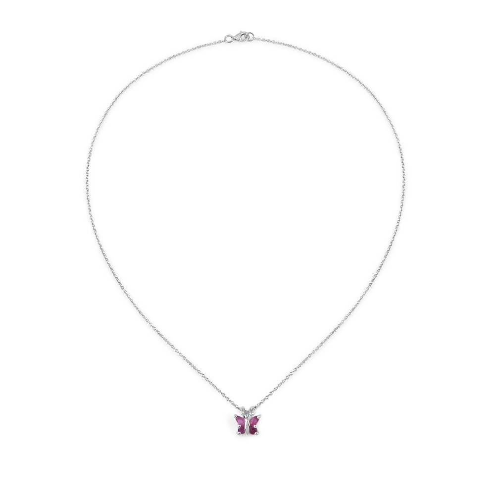 Rafaela Donata Chaîne Papillon Argent sterling Rubis en Argent Bijoux