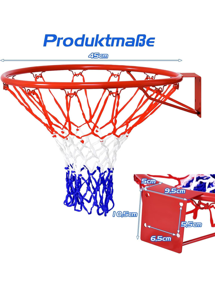 COSTWAY Basketballring in Rot günstig kaufen 45 cm