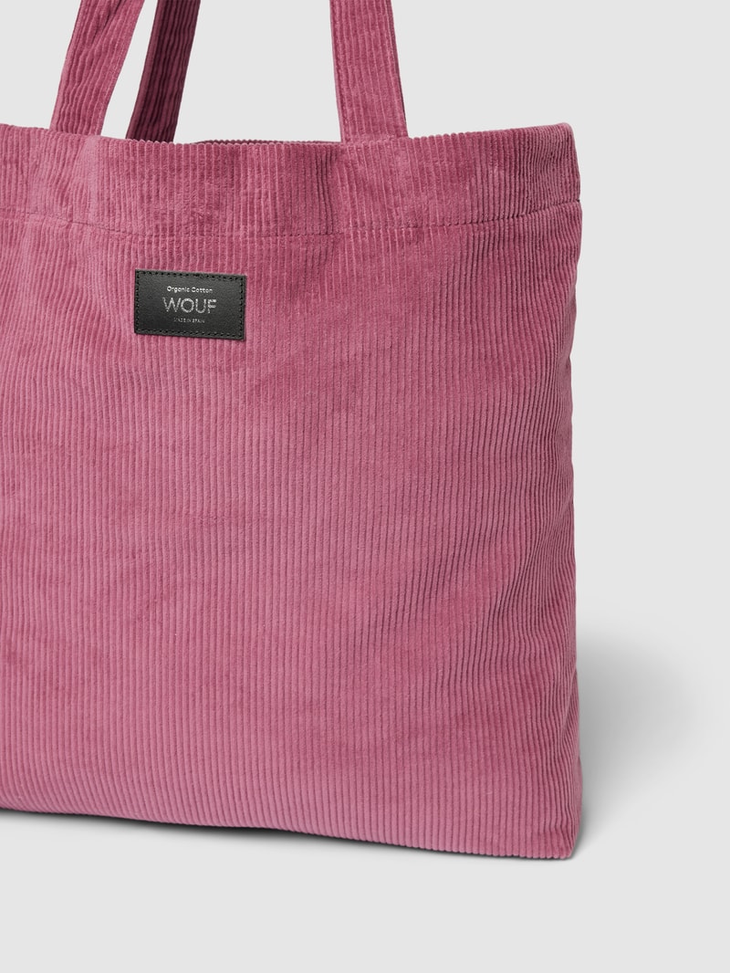 Shopper mit Label-Patch Modell 'Mauve' in mauve