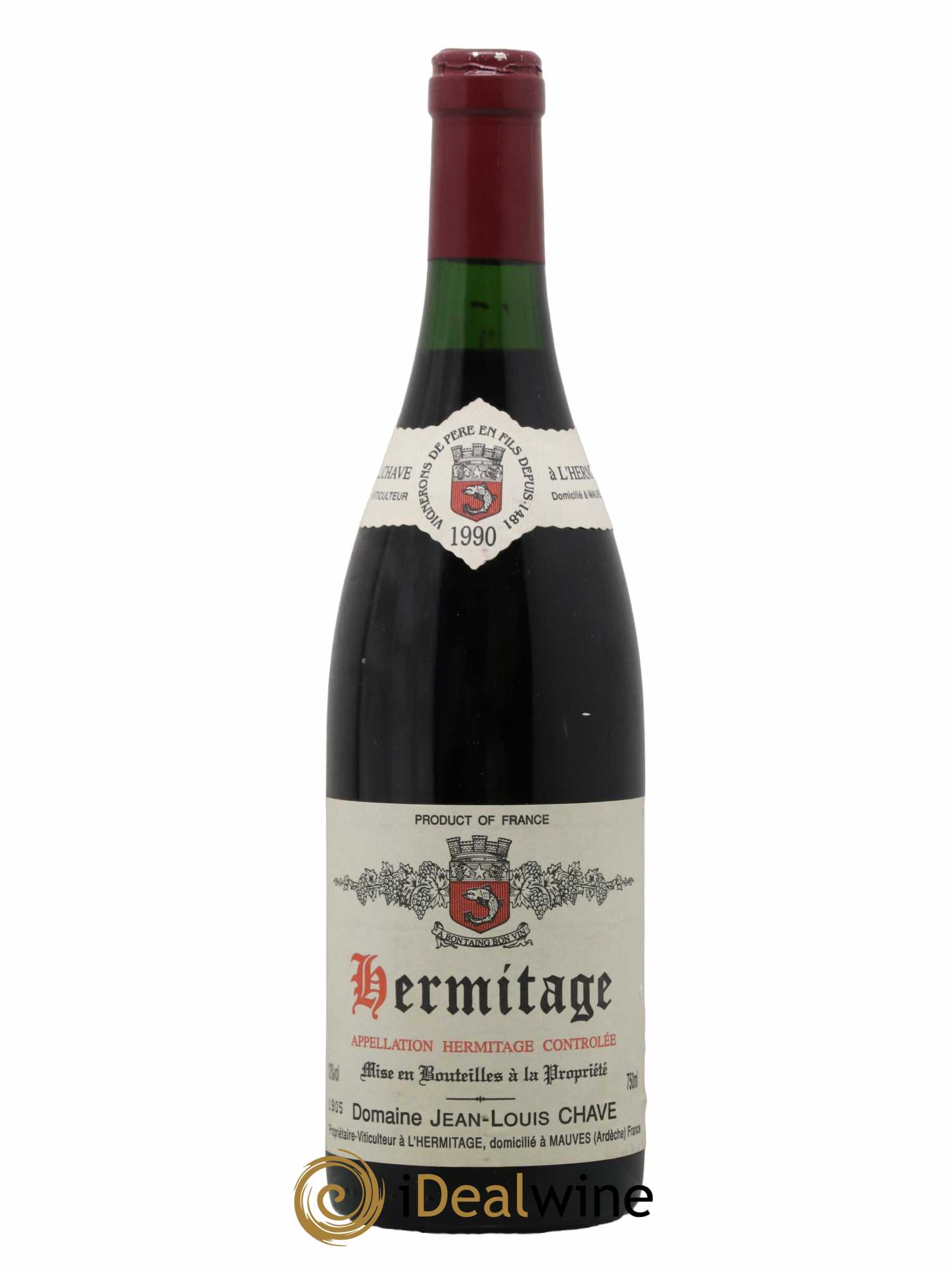 Hermitage Jean-Louis Chave  1990 - Lot de 1 Bouteille