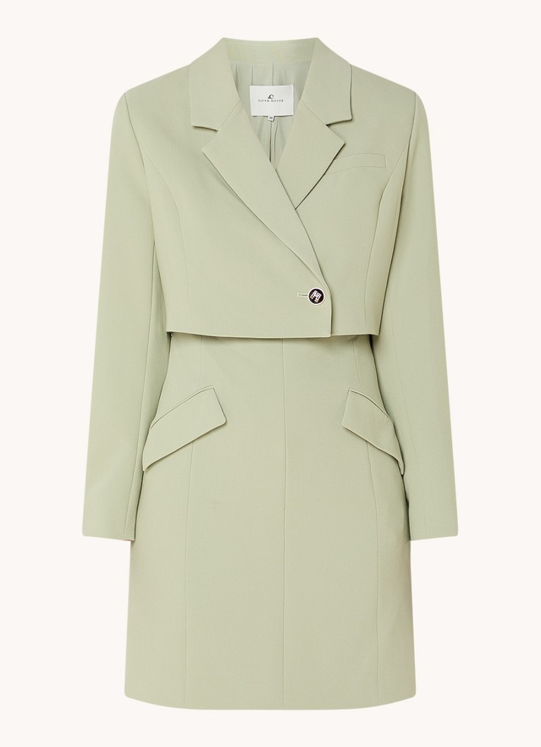 Abito blazer corto Didi di Fifth House con tasche a patta e dettagli cut-out.